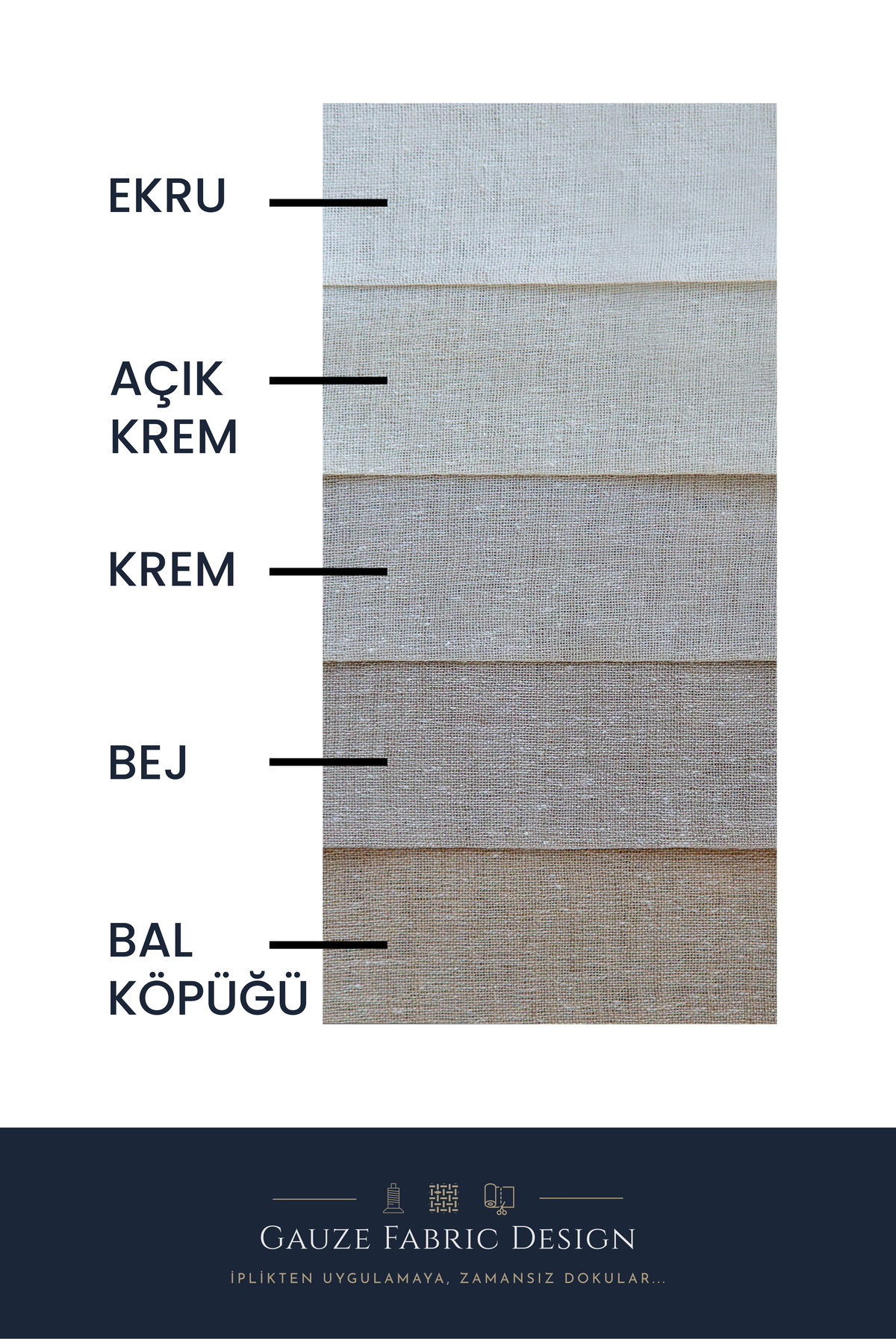 Folded Keten Plus dertsiz masa örtüsü – renk kartelası